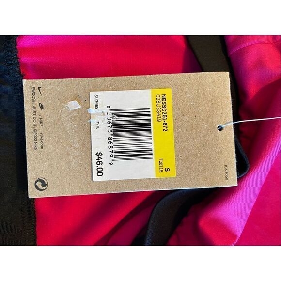 Nike Women's SMALL PINK Logo Scoop Neck Bikini Top - Picture 8 of 10